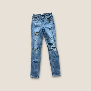 Levi’s 721 High Rise Skinny Distressed Jeans